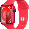 Apple Watch Series 9 45 мм, из алюминия цвета (PRODUCT)RED, спортивный ремешок